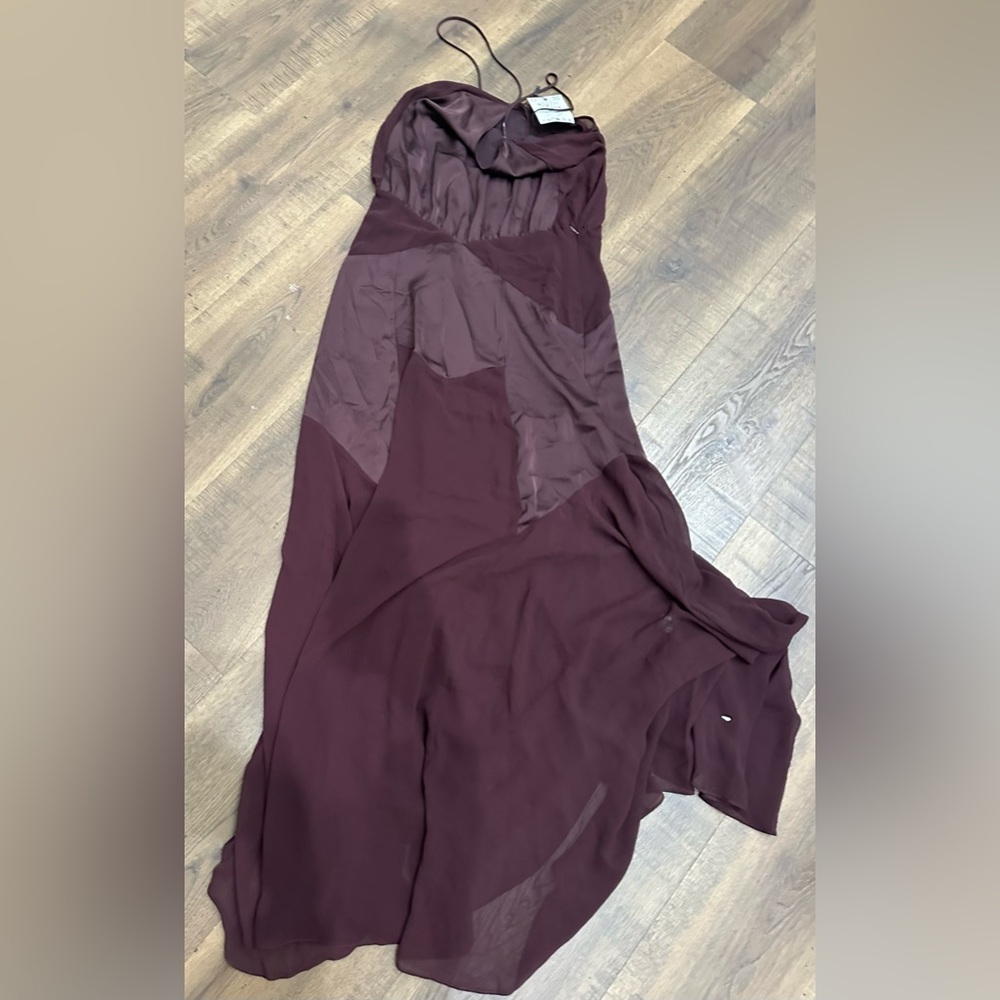 Zara flowy Dress in Burgundy long dress